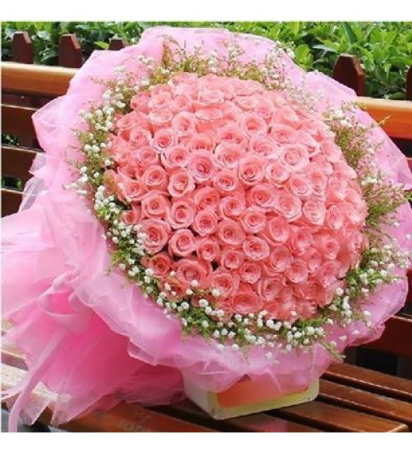 ozel-tasarim-pembe-gul-buketi