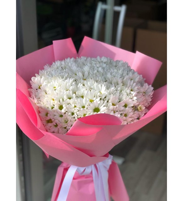 beyaz-krizantem-buket