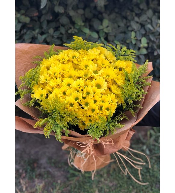 yellow-krizantem-buket